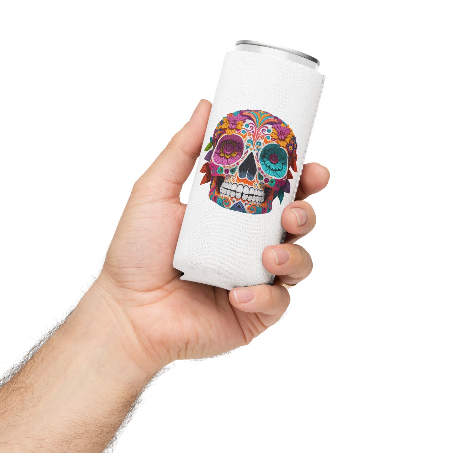 Mexican Skull slim Can Holder