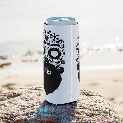 Sugar Skull Beard Beer Bottle Coolies