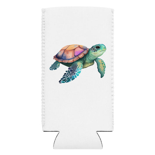 Sea Turtle Blissful Slim Can Holder