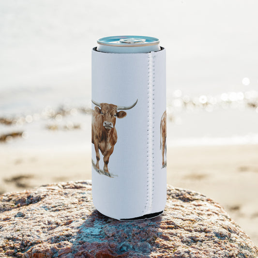 Texas Longhorn Slim Can Sleeve