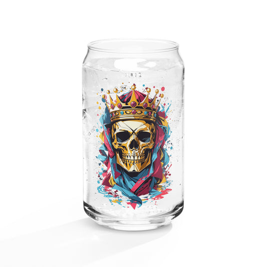Skull & Crown Glass Cup