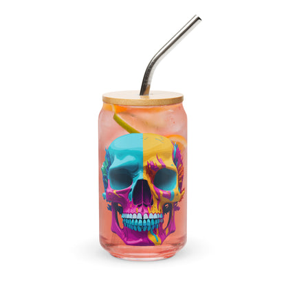 lsd color skull glass