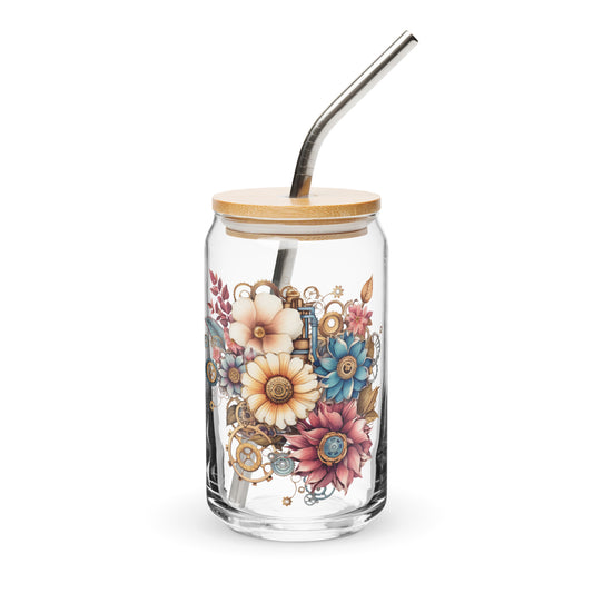 Flower Bouquet Drinking Glass