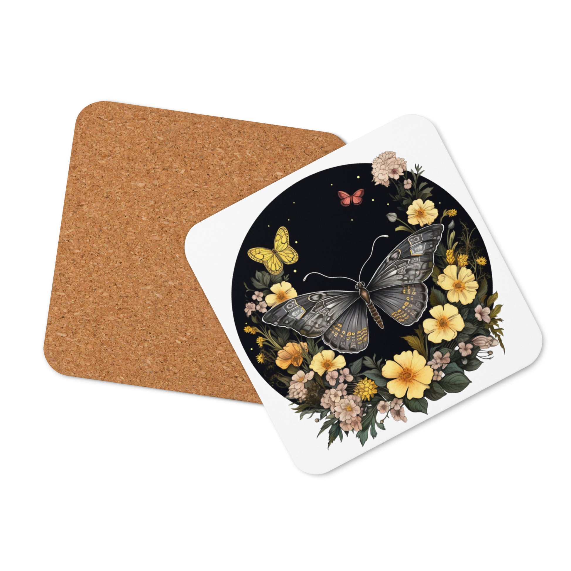 Butterflies & Flowers Drink Coaster