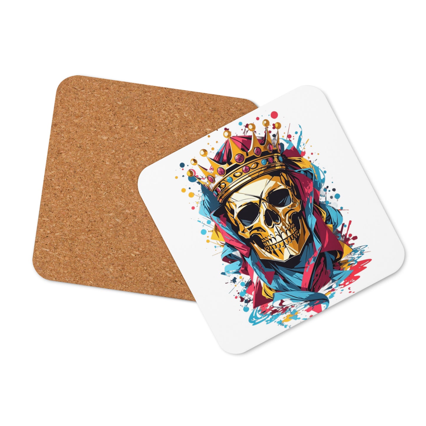 Skull & Crown Cork-back Coaster
