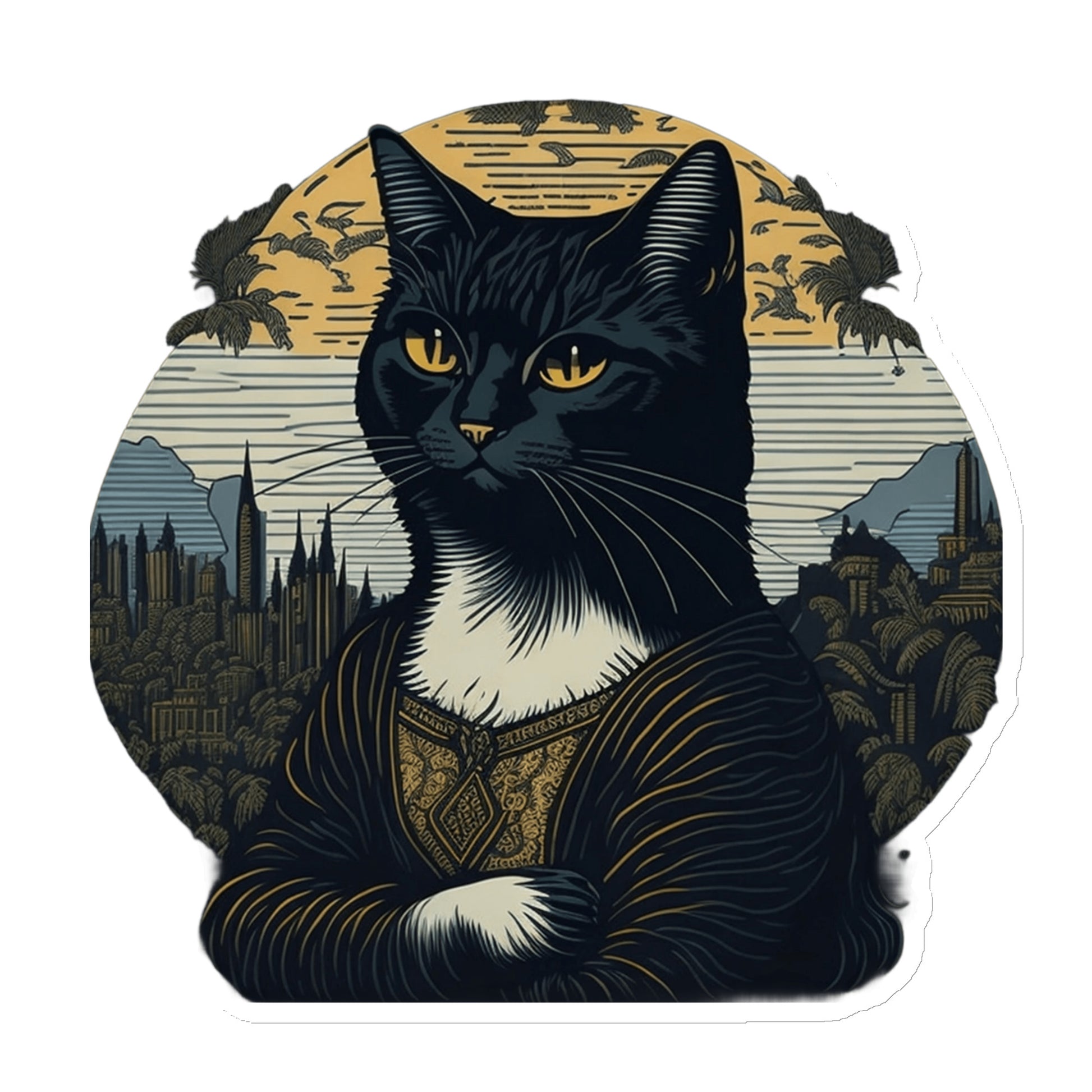 Mona Lisa Cat Magnet