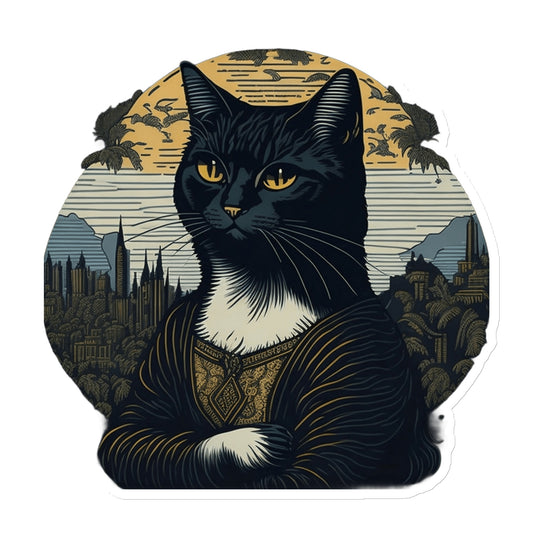 Mona Lisa Cat Magnet