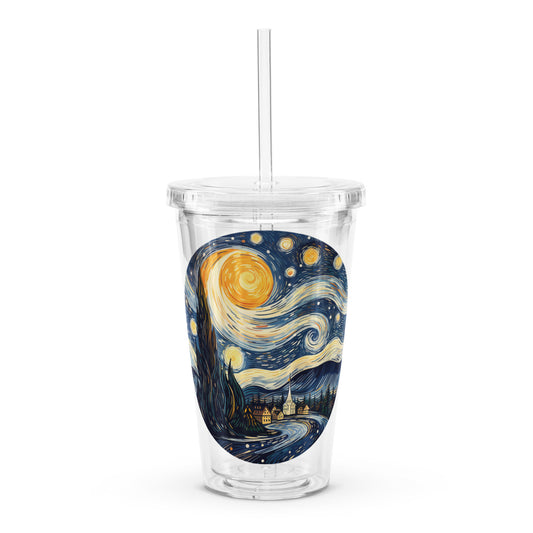 Starry Night Van Gogh Plastic Tumbler