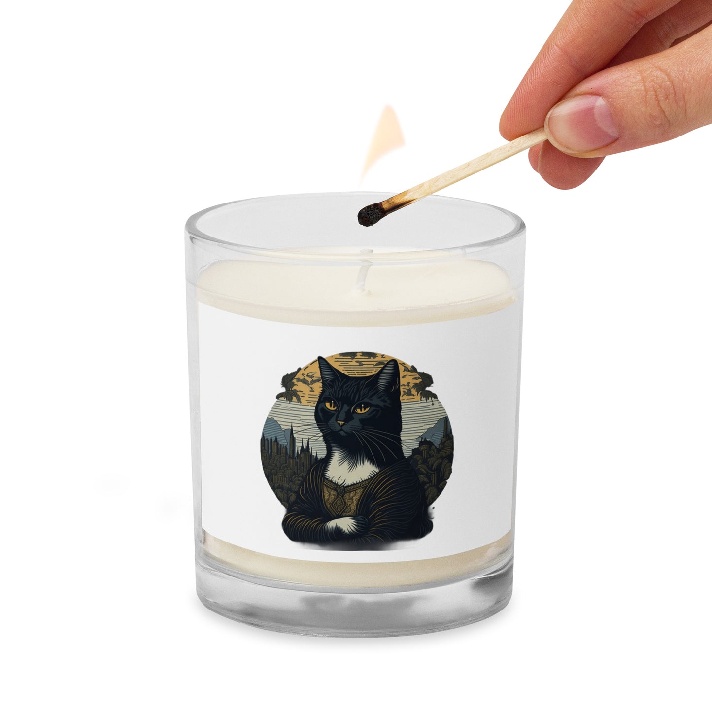 Mona Lisa Cat Wax Candle