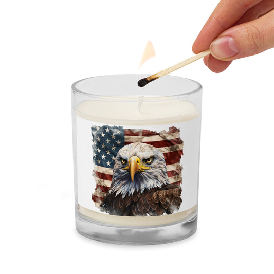 American Bald Eagle & USA Flag Candle