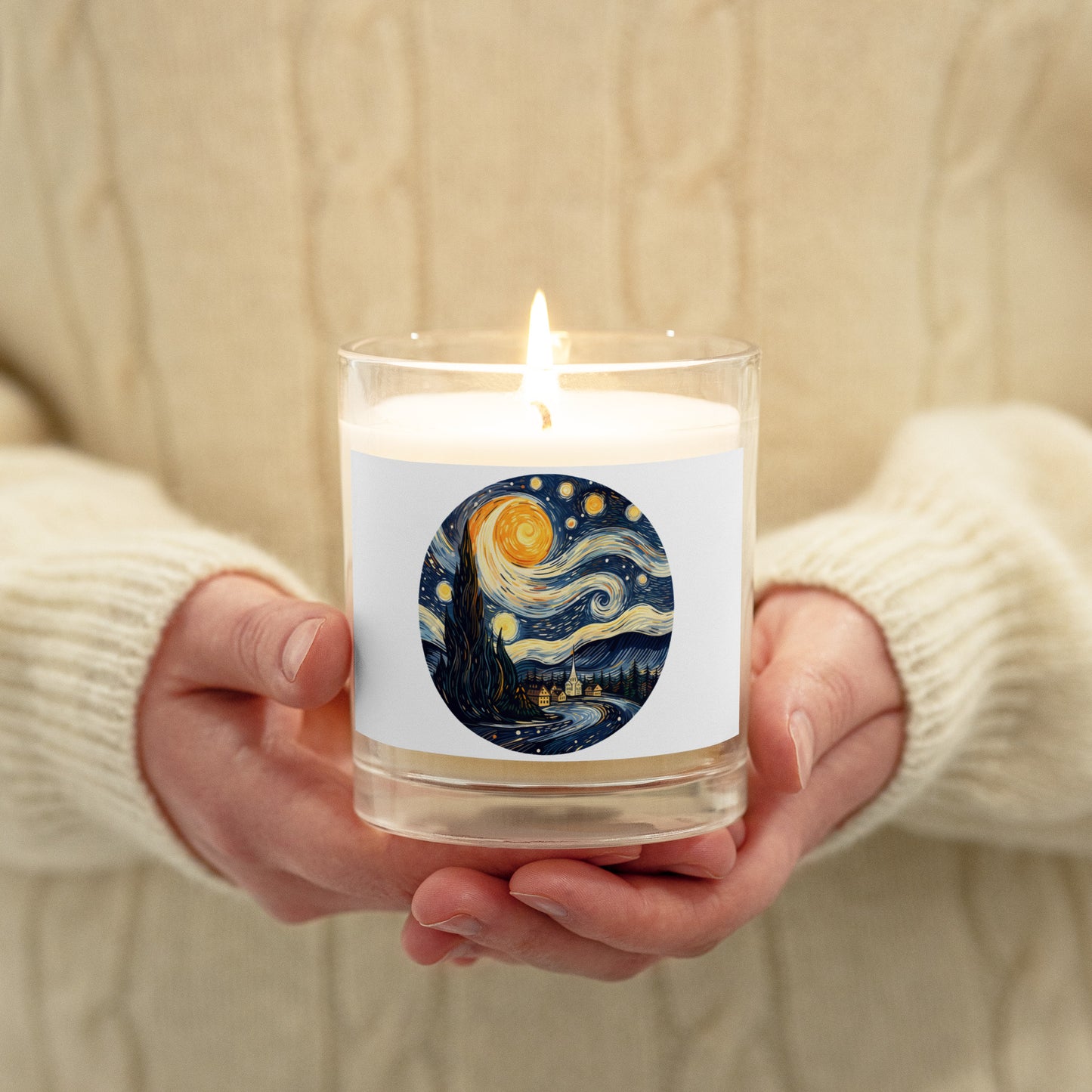 Starry Night Van Gogh Candle