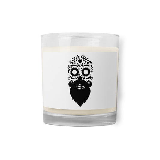 Bearded Sugar Skull Candle