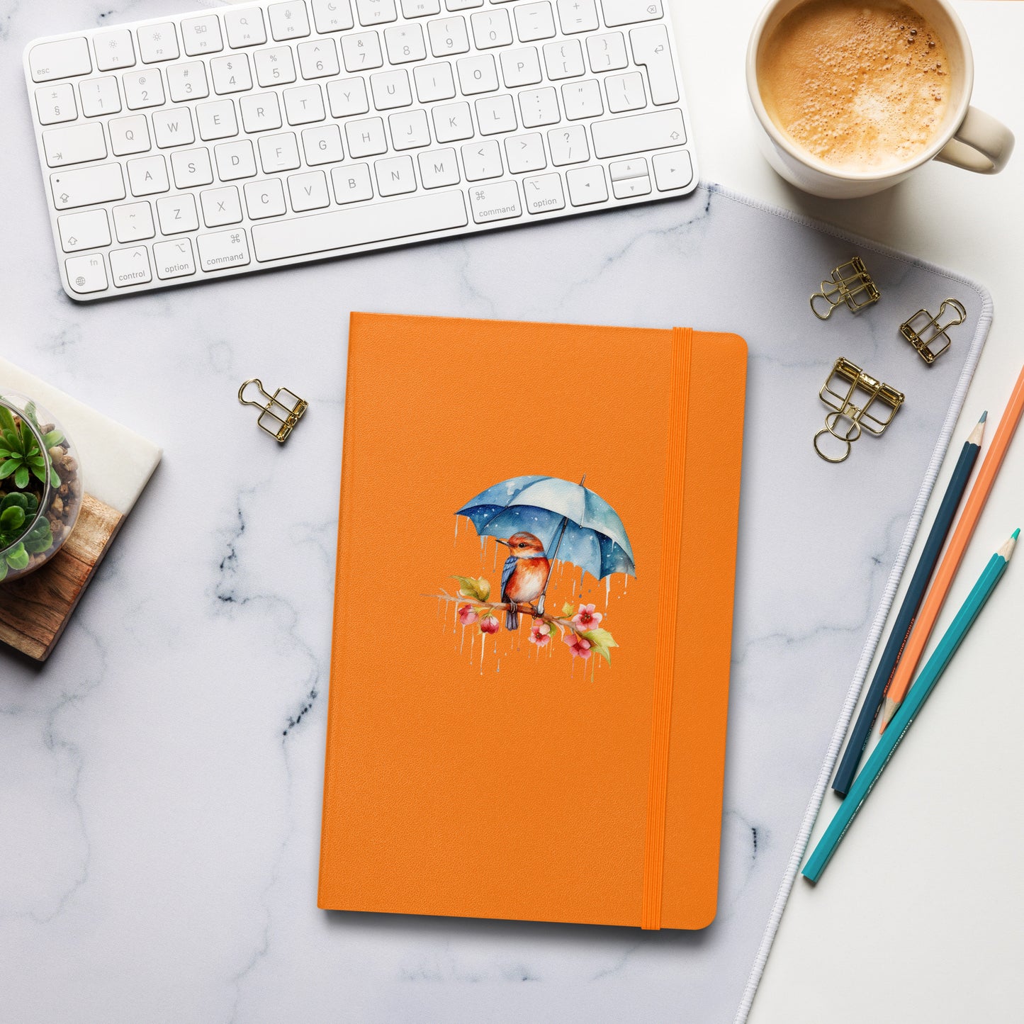 bird in the rain notebook