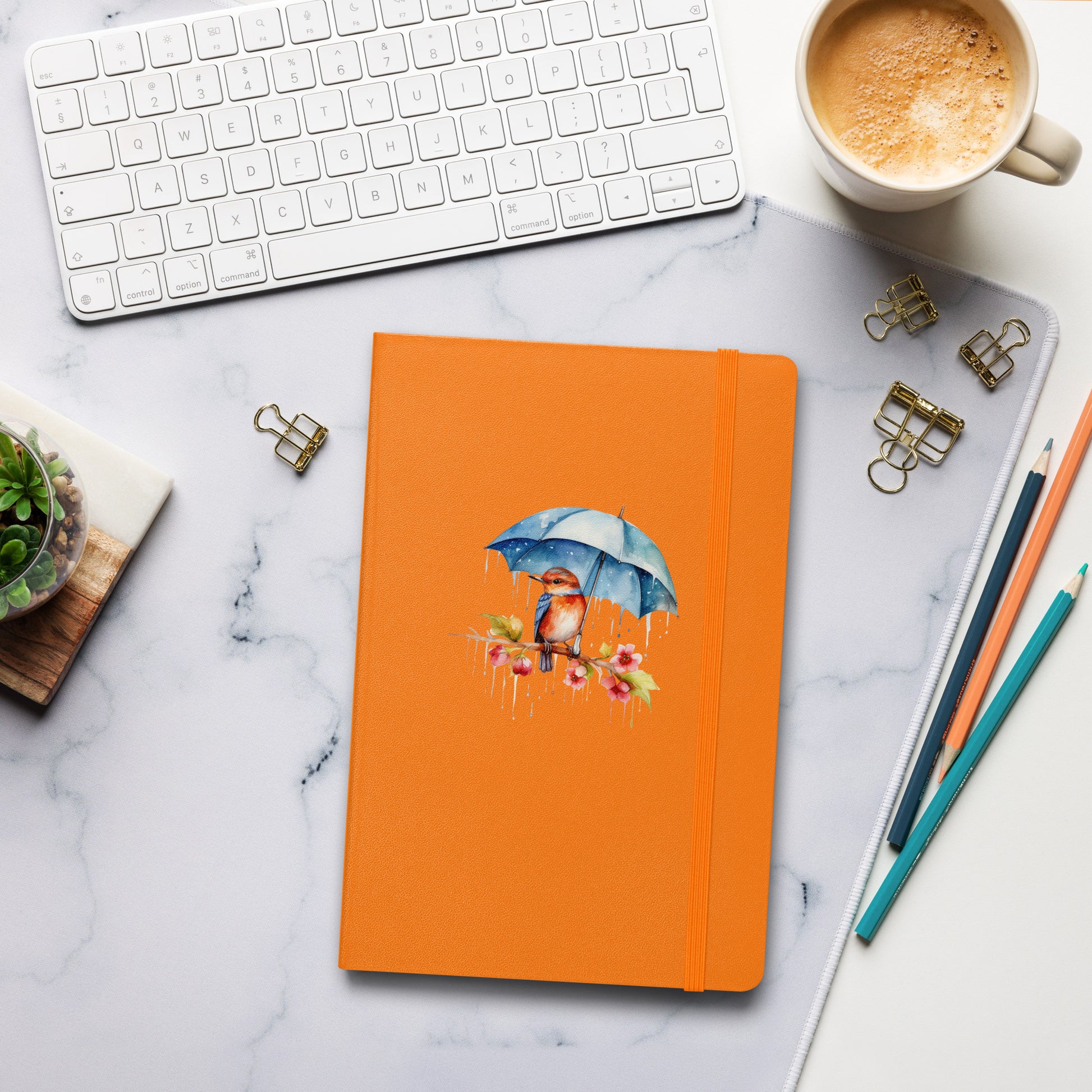 bird in the rain notebook