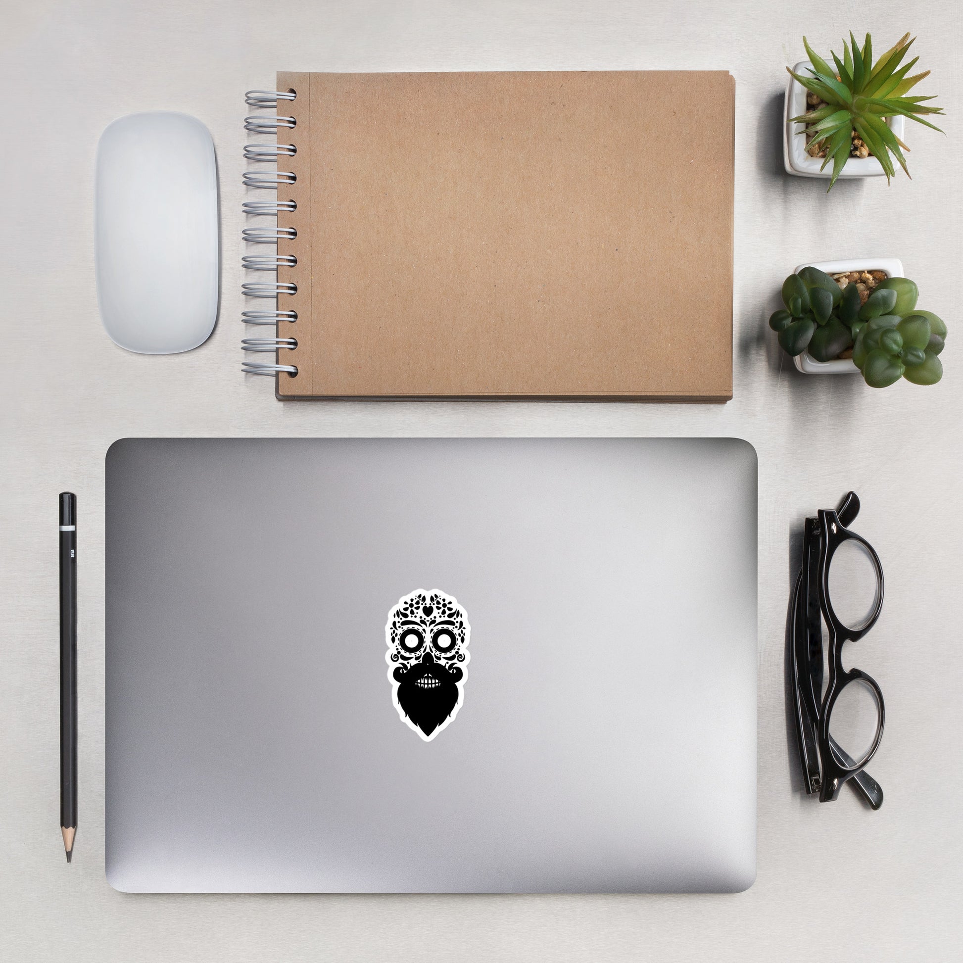 Beard Sugar Skull Stickers