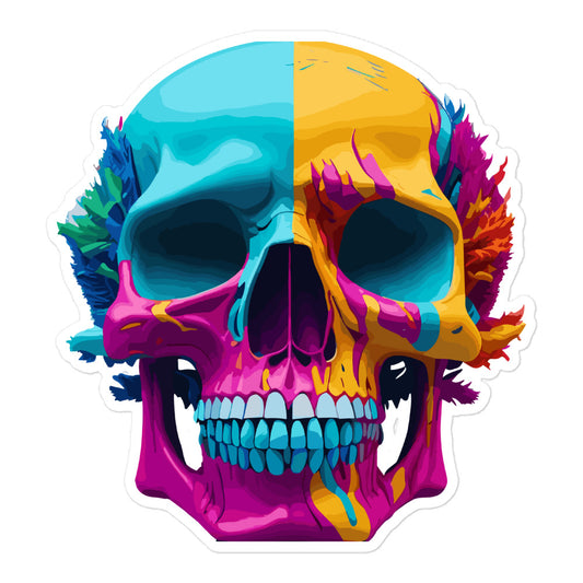 Colorful Skull Sticker