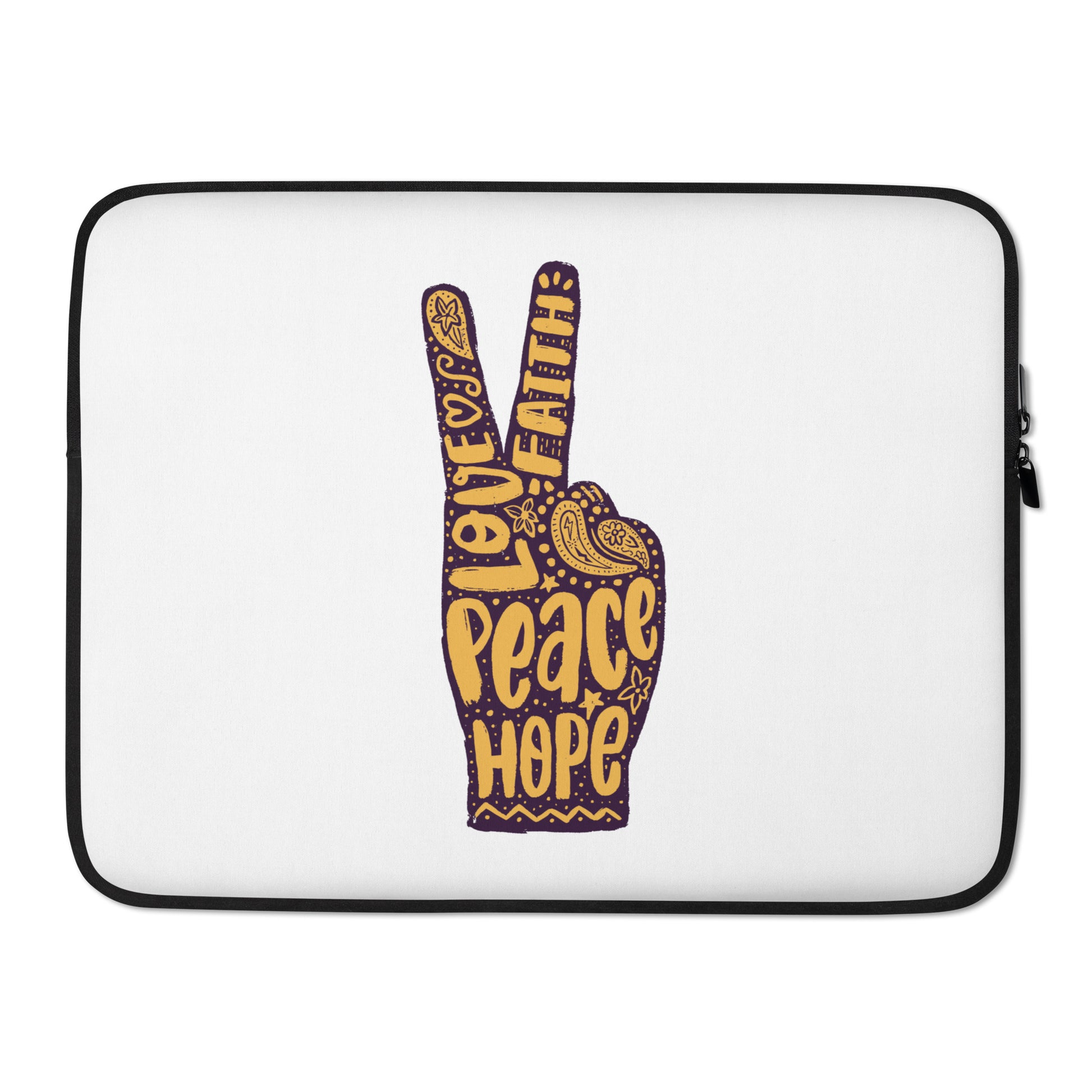 Love Faith Hope Peace Sign Laptop Sleeve