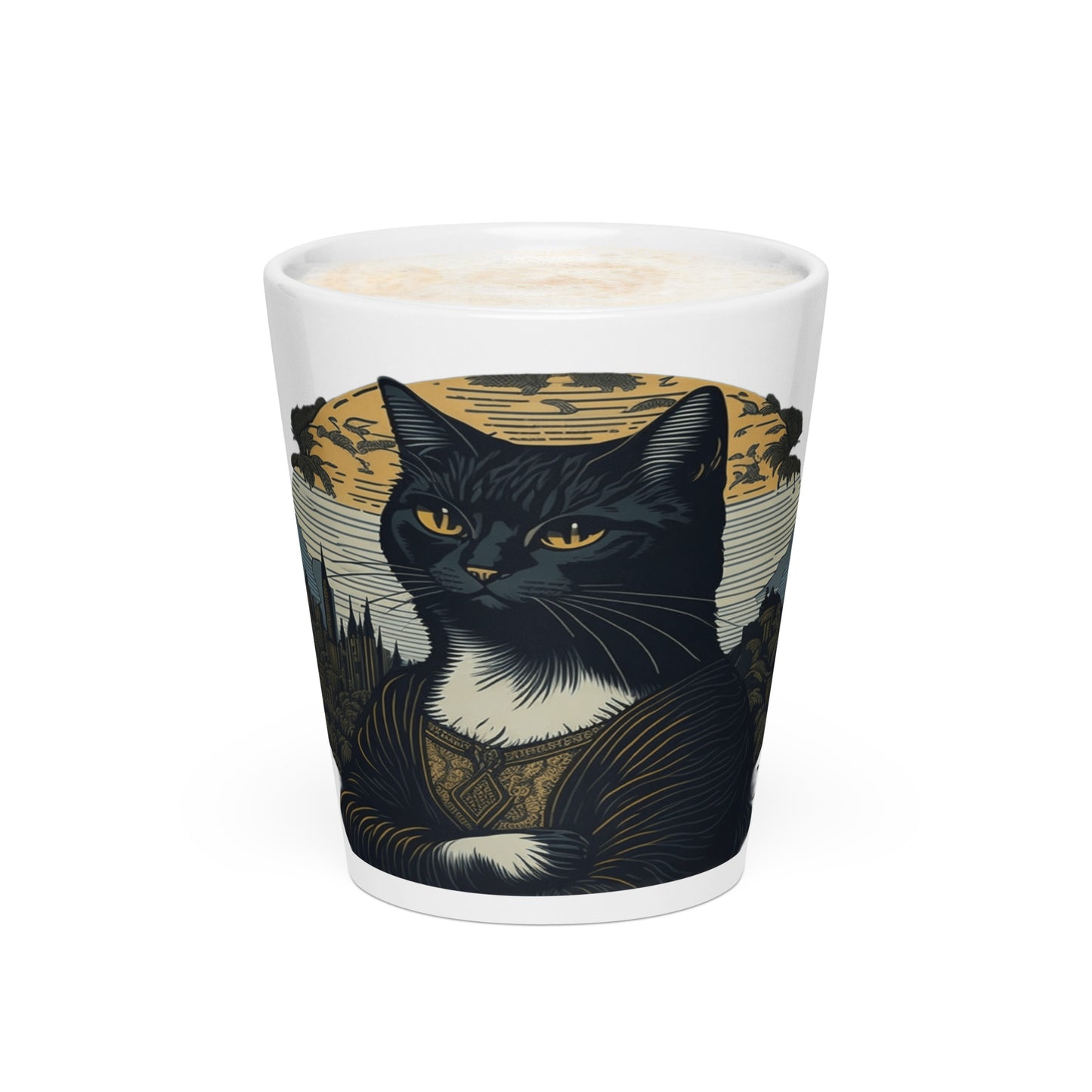Mona Lisa Cat Latte Mug