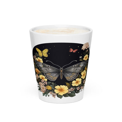 Butterfly & Flowers Latte Mug
