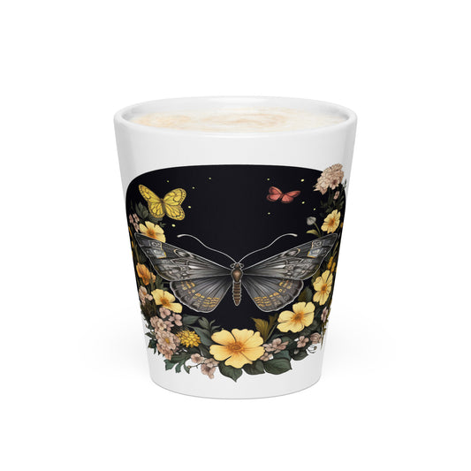 Butterfly & Flowers Latte Mug