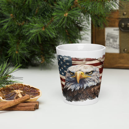 USA Flag Latte Mug