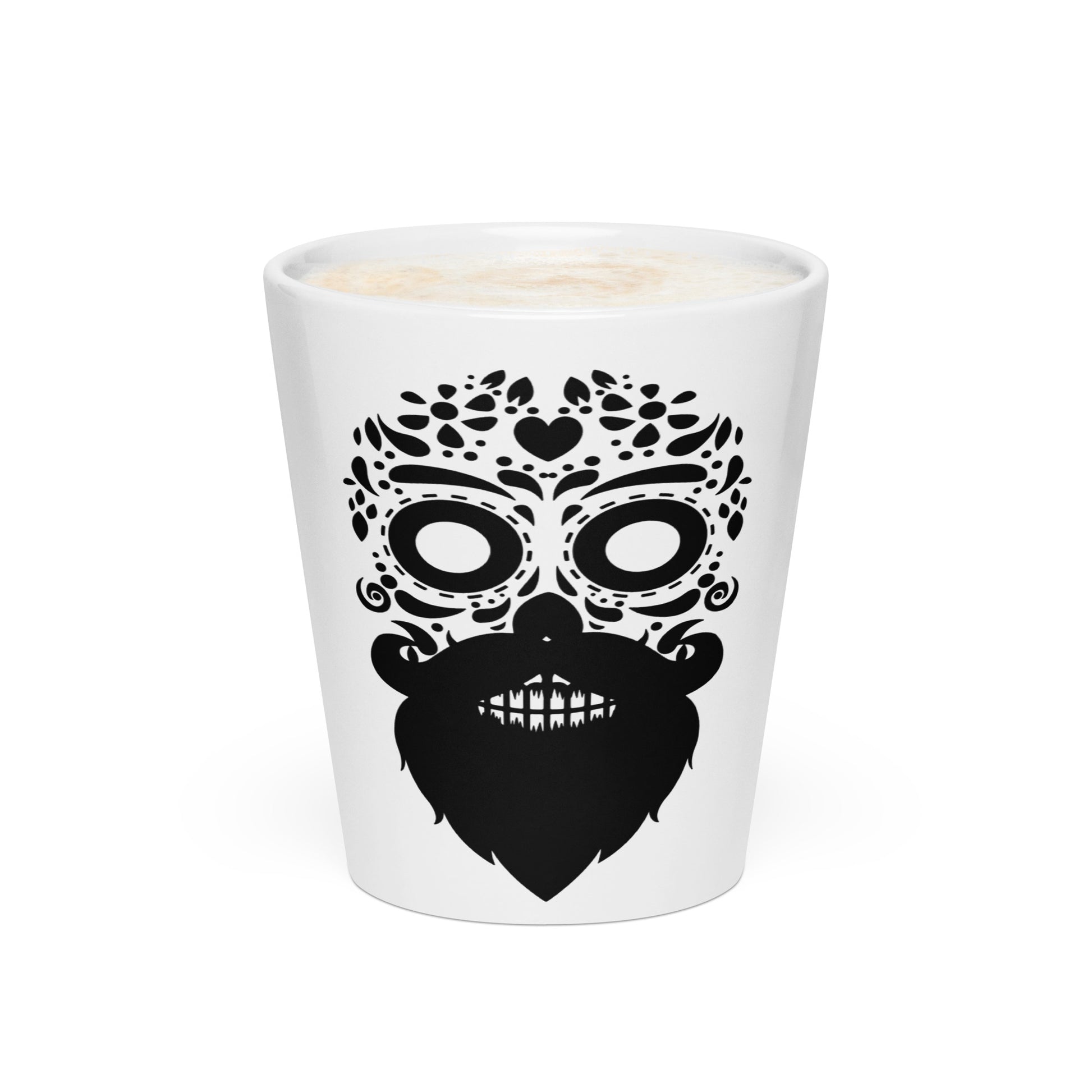 Bearded Sugar Skull Latte Mug