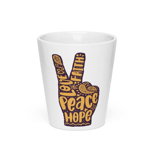 love hope faith latte mug