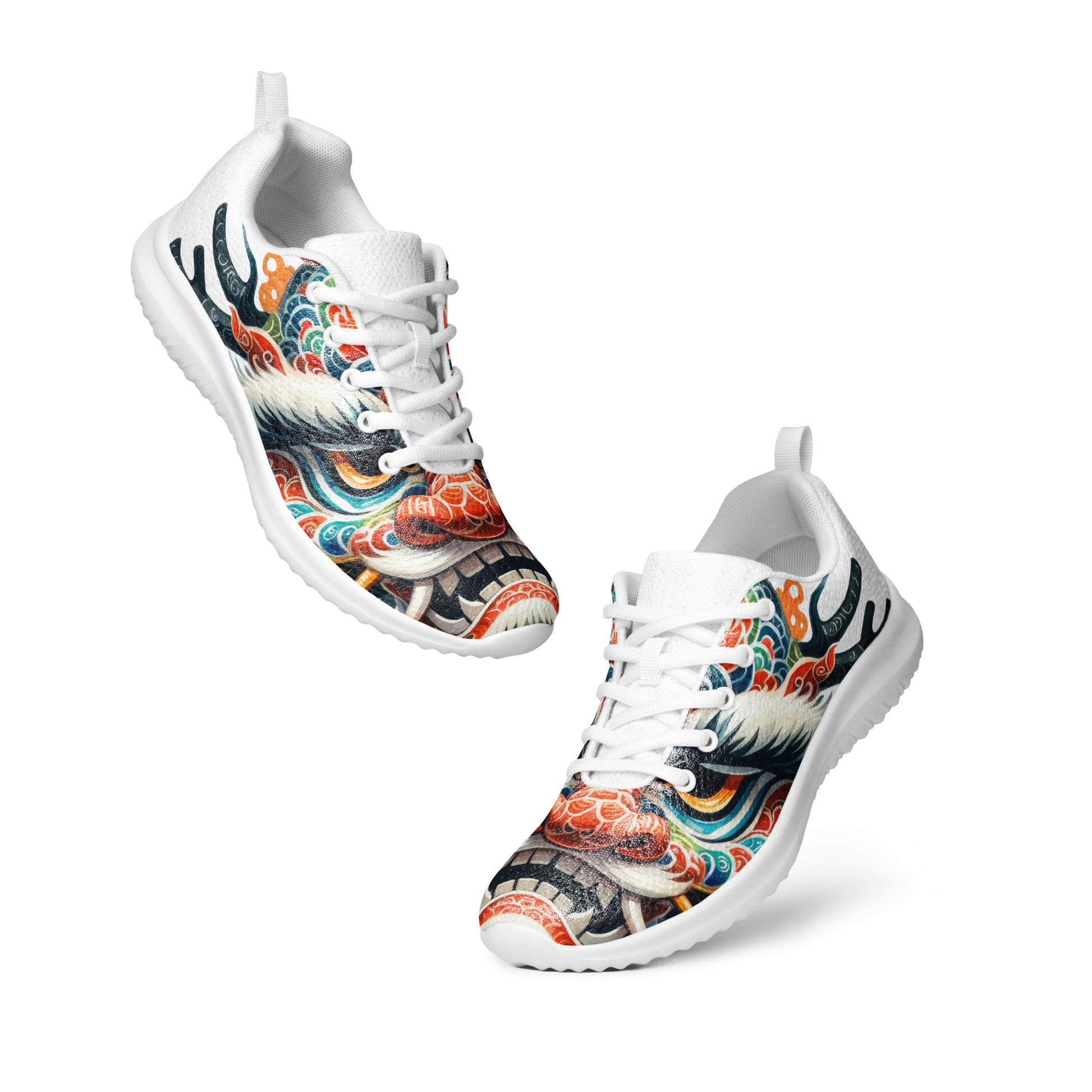 Chinese Dragon Mask Men’s Athletic Shoes