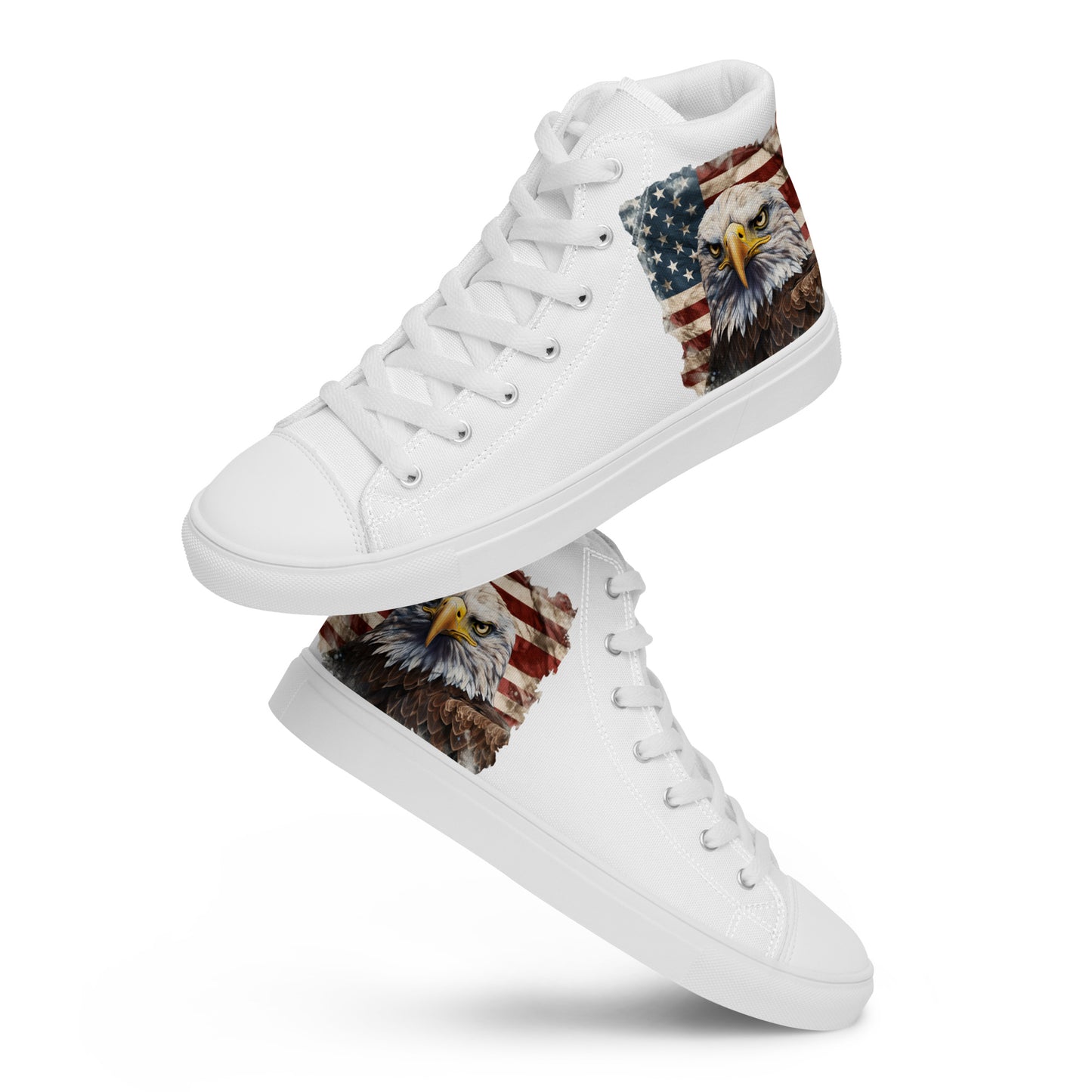 American Bald Eagle Men’s High Top Shoes