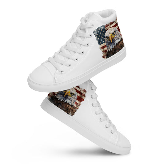 American Bald Eagle Men’s High Top Shoes