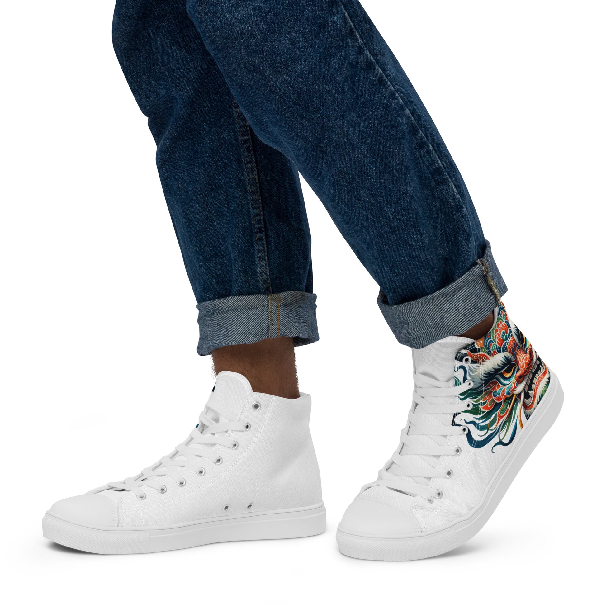 Chinese Dragon Men's High Top Shoes