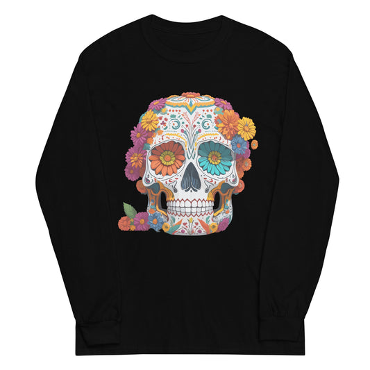 Mexican Skull Unisex Long Sleeve Shirt