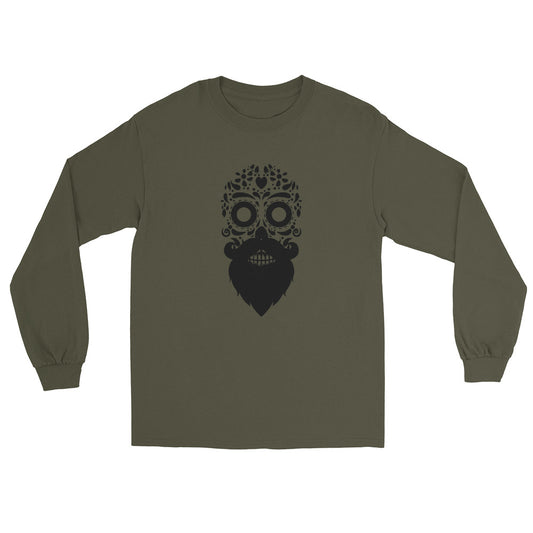 Bearded Sugar Skull Long Sleeve Shirt
