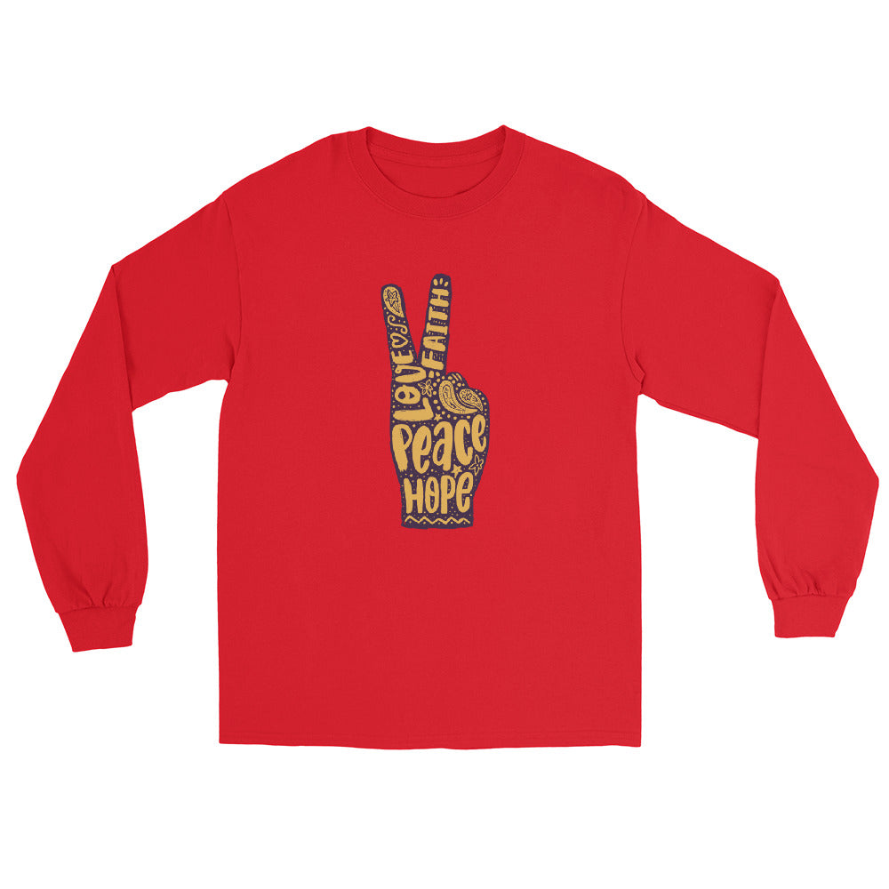 peace sign long sleeve shirt