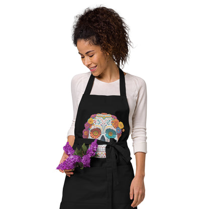Floral Sugar Skull Apron