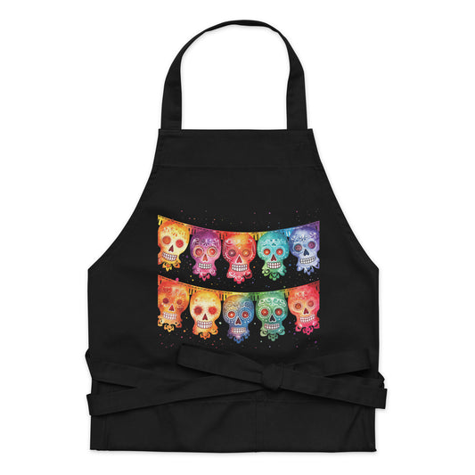 Mexican Fiesta Skull Banner Apron