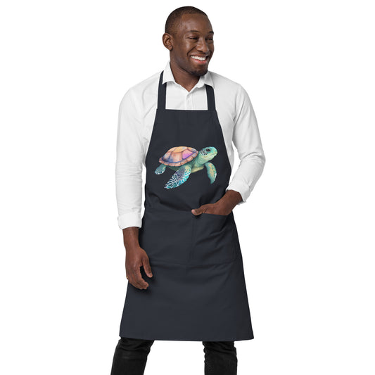 Sea Turtle Bliss Organic Cotton Apron