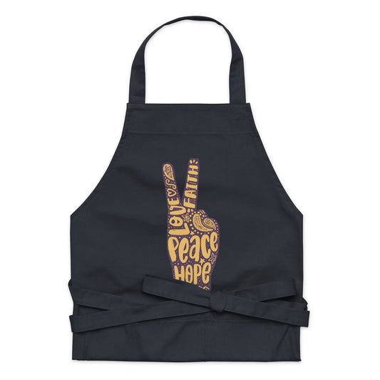 Love, Hope, Faith, Peace Cooking Apron