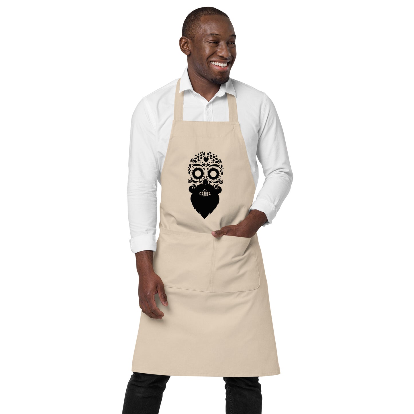 Bearded Sugar Skull Apron