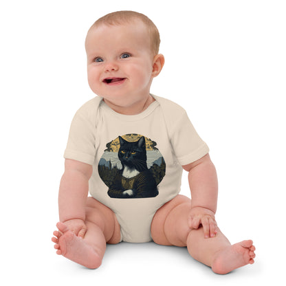 Mona Lisa Cat Baby Onesie