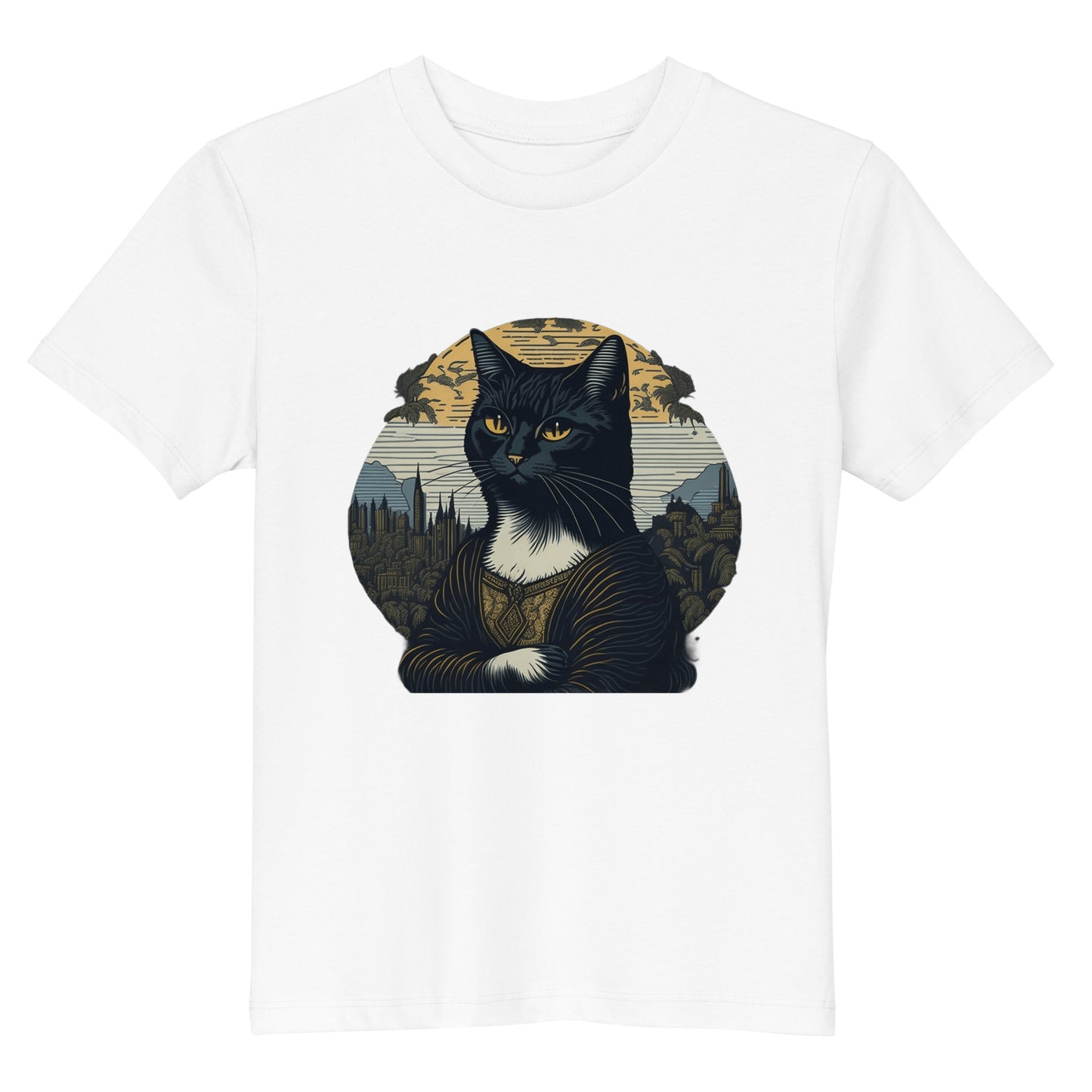Mona Lisa Cat Kid's T-Shirt