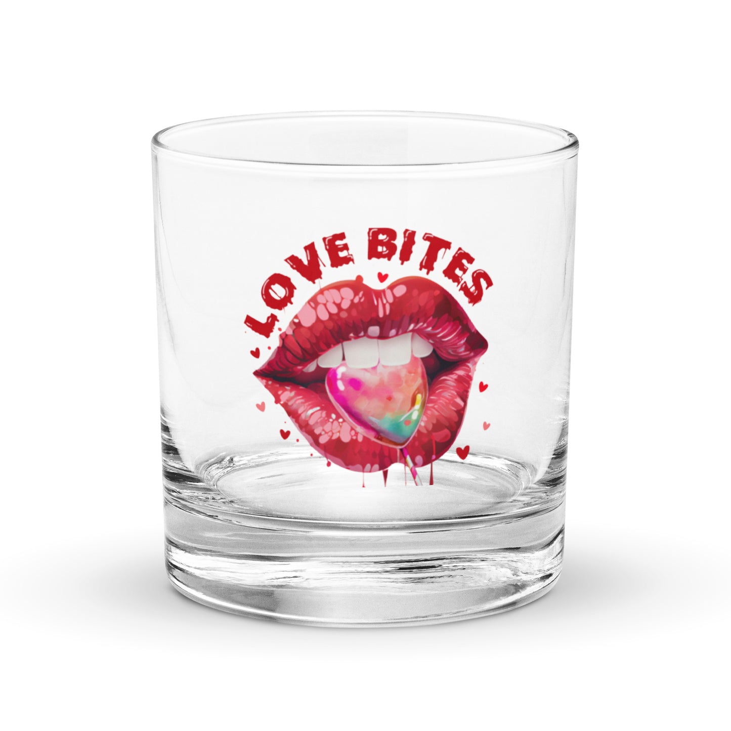 Sexy Lips Rocks Glass