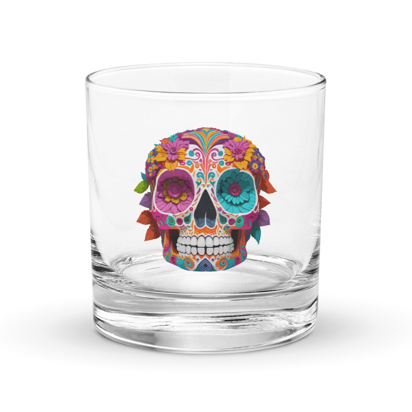 Dia De Los Muertos Whiskey Glass