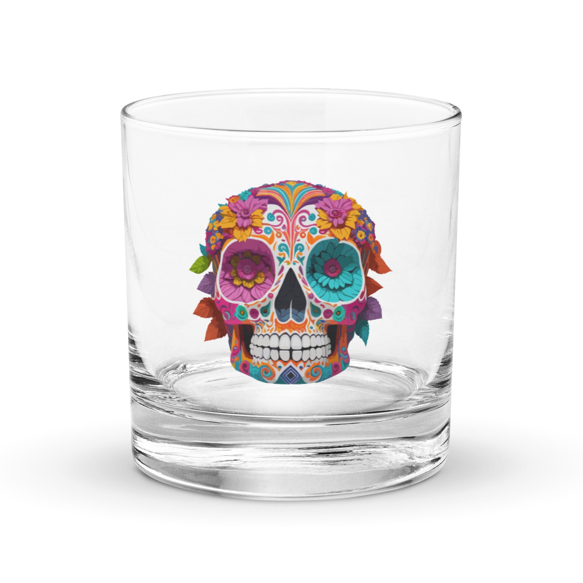 Dia De Los Muertos Whiskey Glass