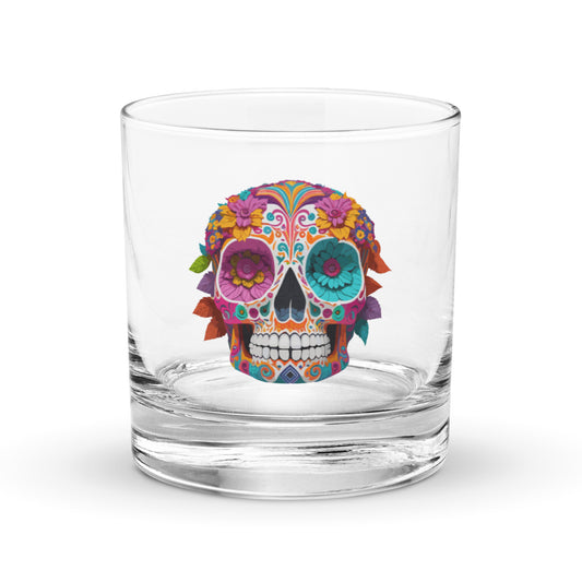 Dia De Los Muertos Whiskey Glass