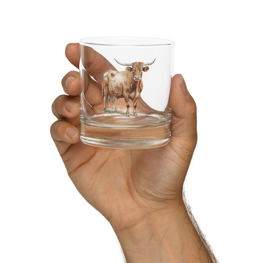 Texas Longhorn Whiskey Glass