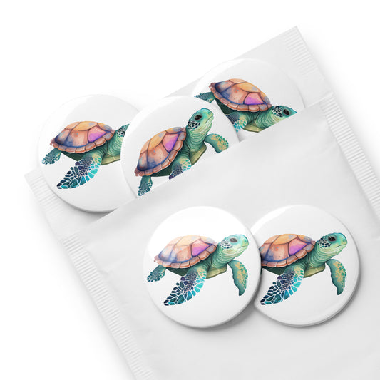 Sea Turtle Bliss Pin Buttons