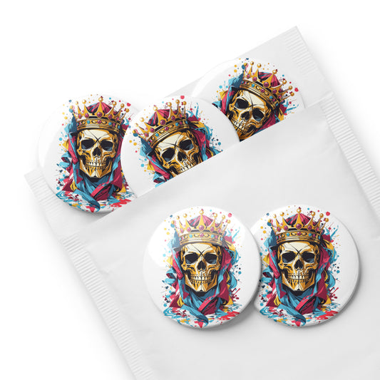 Skull & Crown Pin Buttons