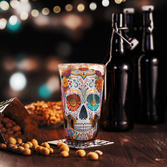 Day of the Dead Pint Glass