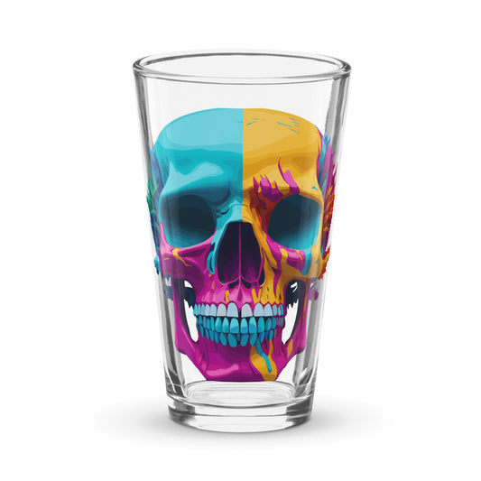 Trippy Skull Pint Glass